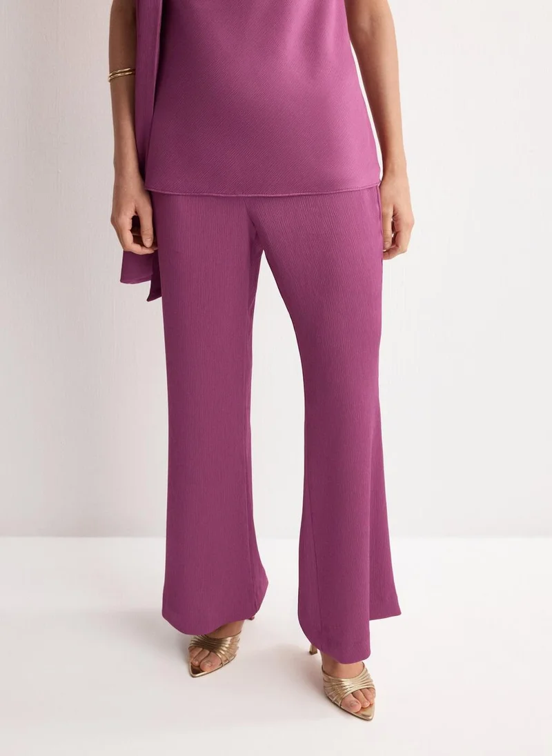 مانجو Satin straight-fit trousers